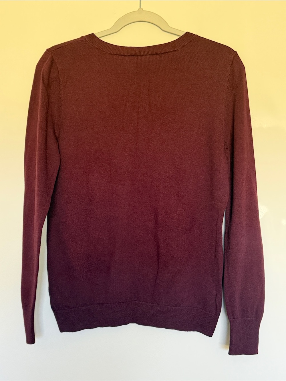 Worthington Burgundy V-Neck Sweater - Picture 2 of 3
